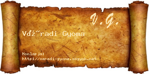 Váradi Gyoma névjegykártya